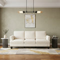 84 White Corduroy Sofa