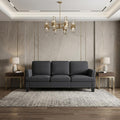 84 Dark Gray Linen Sofa