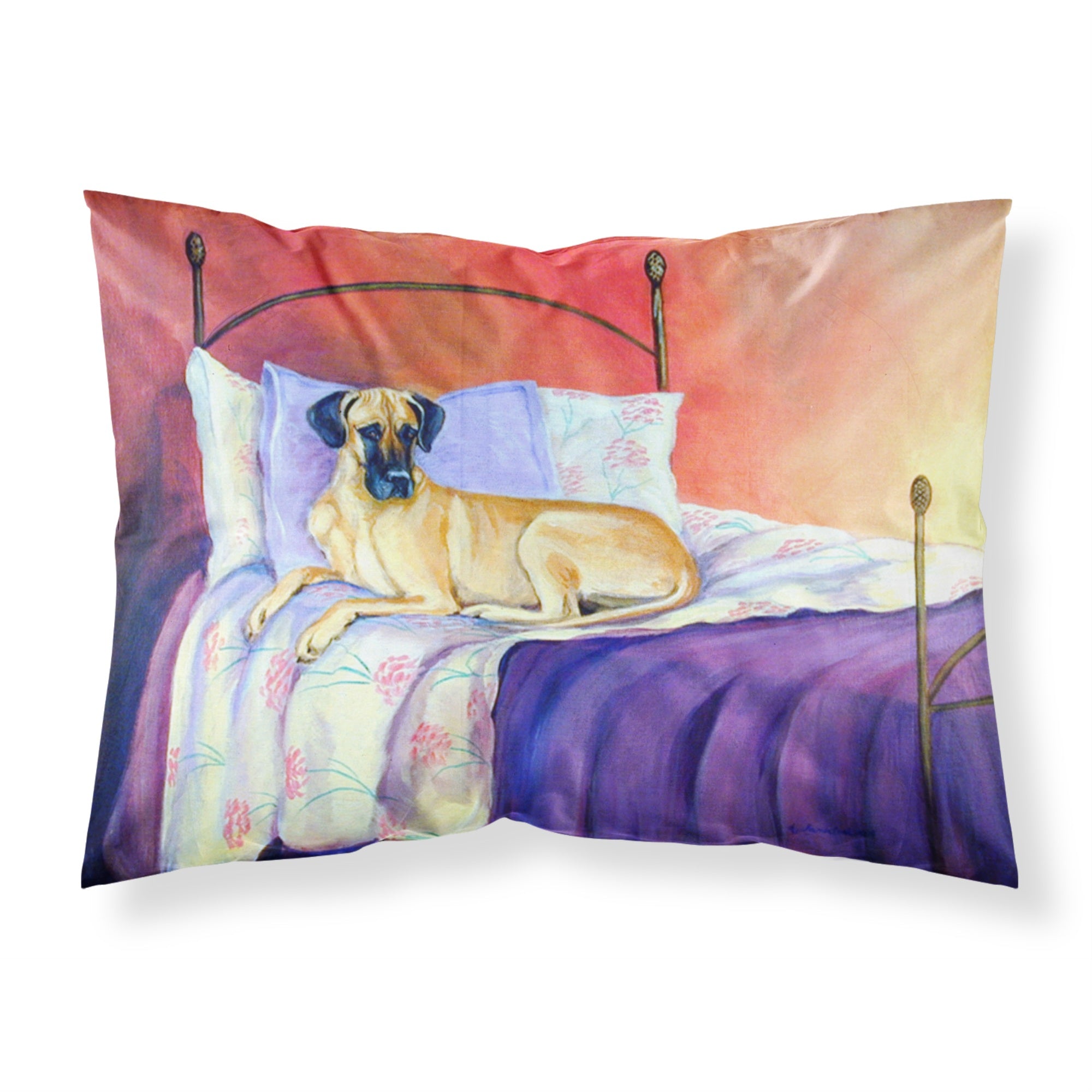 'Caroline'S Treasures 7256Pillowcase Great Dane Moisture Wicking Fabric Standard Pillowcase, Large, Multicolor'