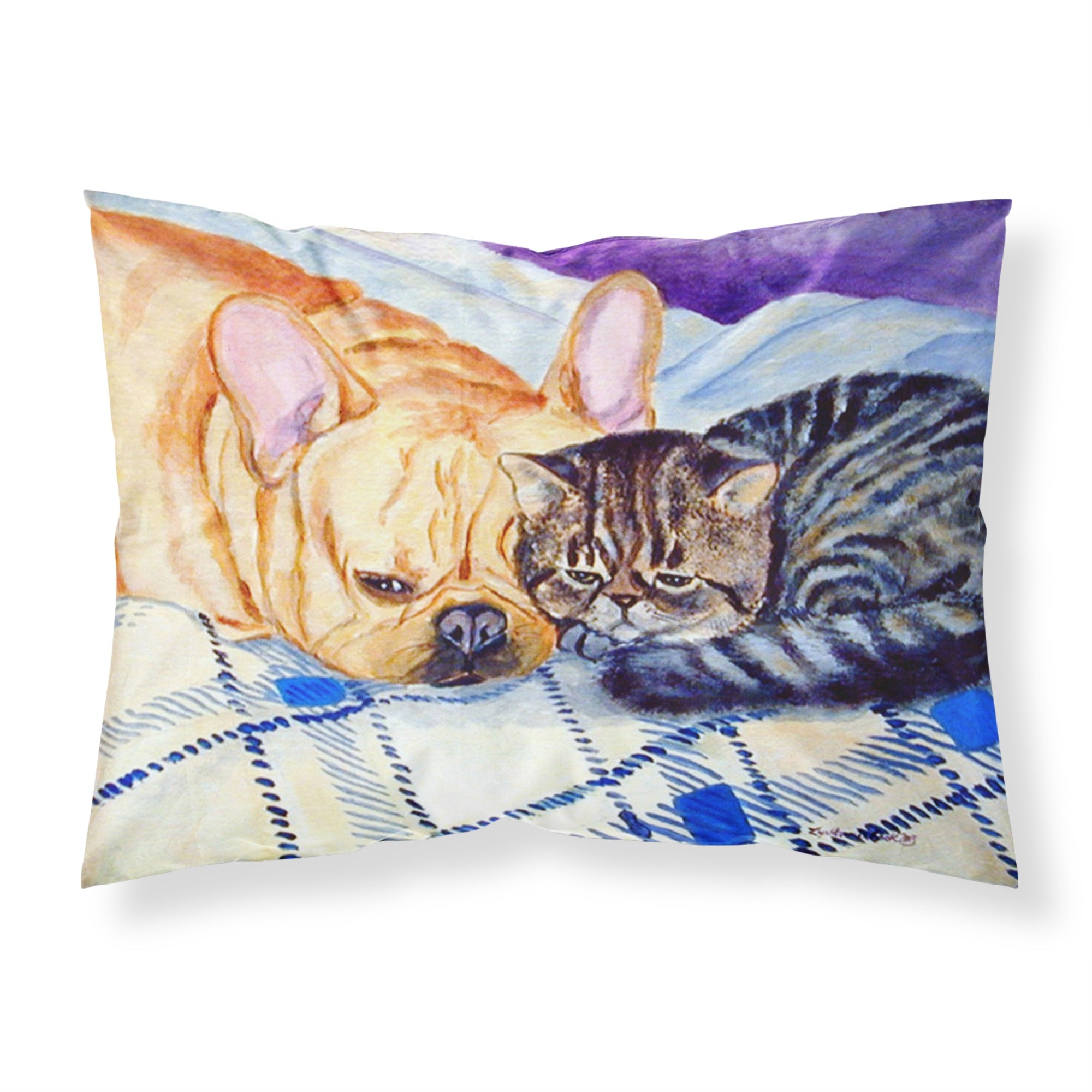 'Caroline'S Treasures 7257Pillowcase Cat Moisture Wicking Fabric Standard Pillowcase, Large, Multicolor'