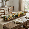 40 Brown Solid Wood Oval Dough Bowl