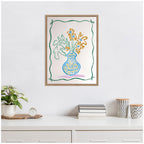 Sylvie June Blooms Bow Border Framed Canvas by Kate Aurelia Holloway