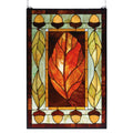 21 Inch W X 31 Inch H Harvest Festival Stained Glass Window