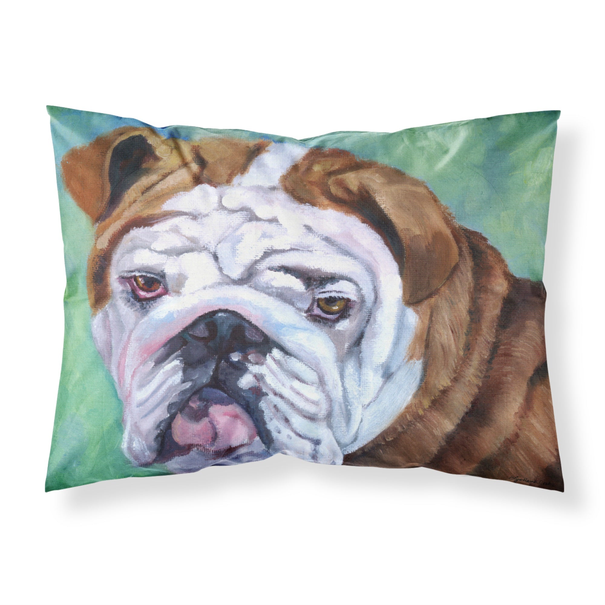 'Caroline'S Treasures 7349Pillowcase Admiral The English Bulldog Fabric Standard Pillowcase, Large, Multicolor'
