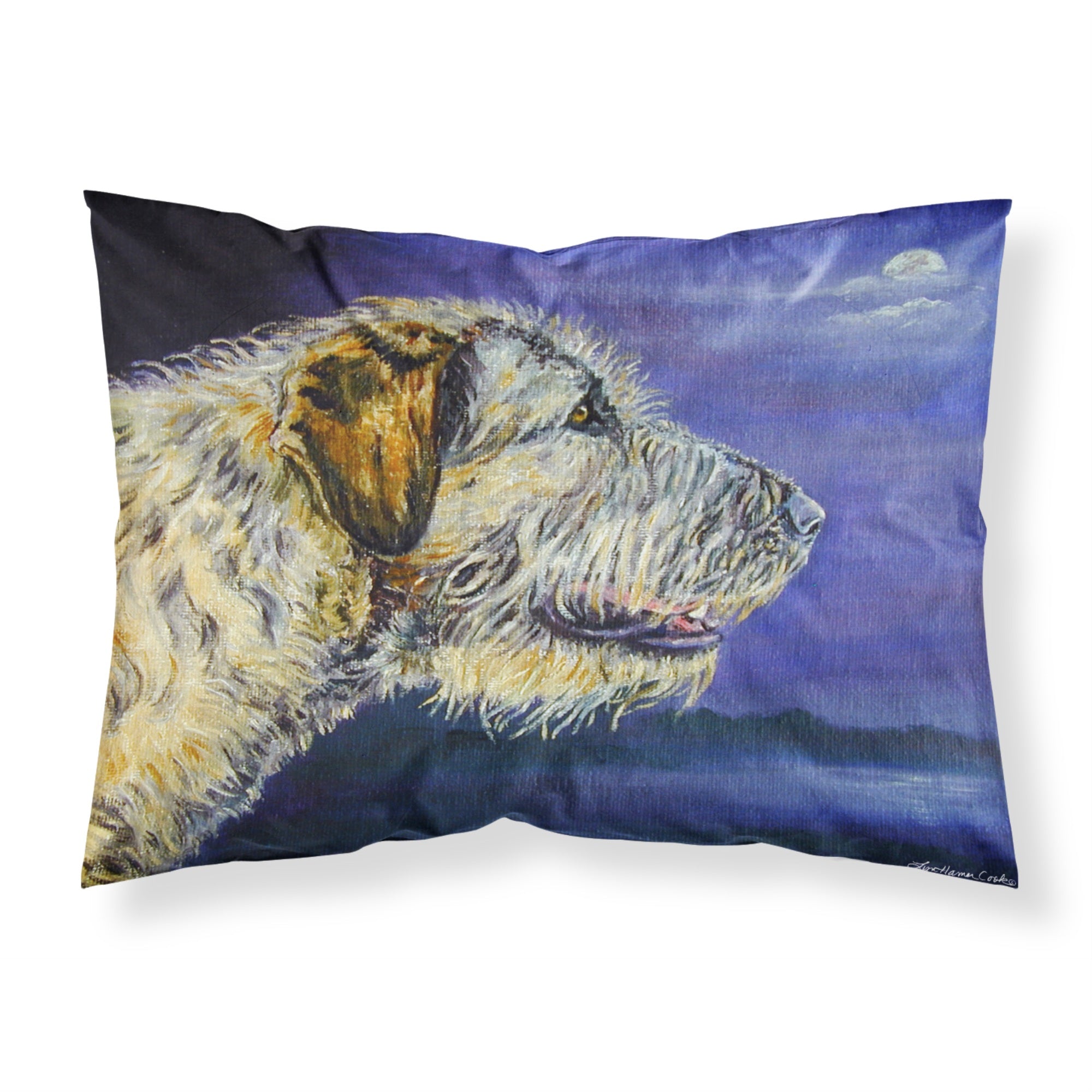 'Caroline'S Treasures 7352Pillowcase Irish Wolfhound Looking Fabric Standard Pillowcase, Large, Multicolor'