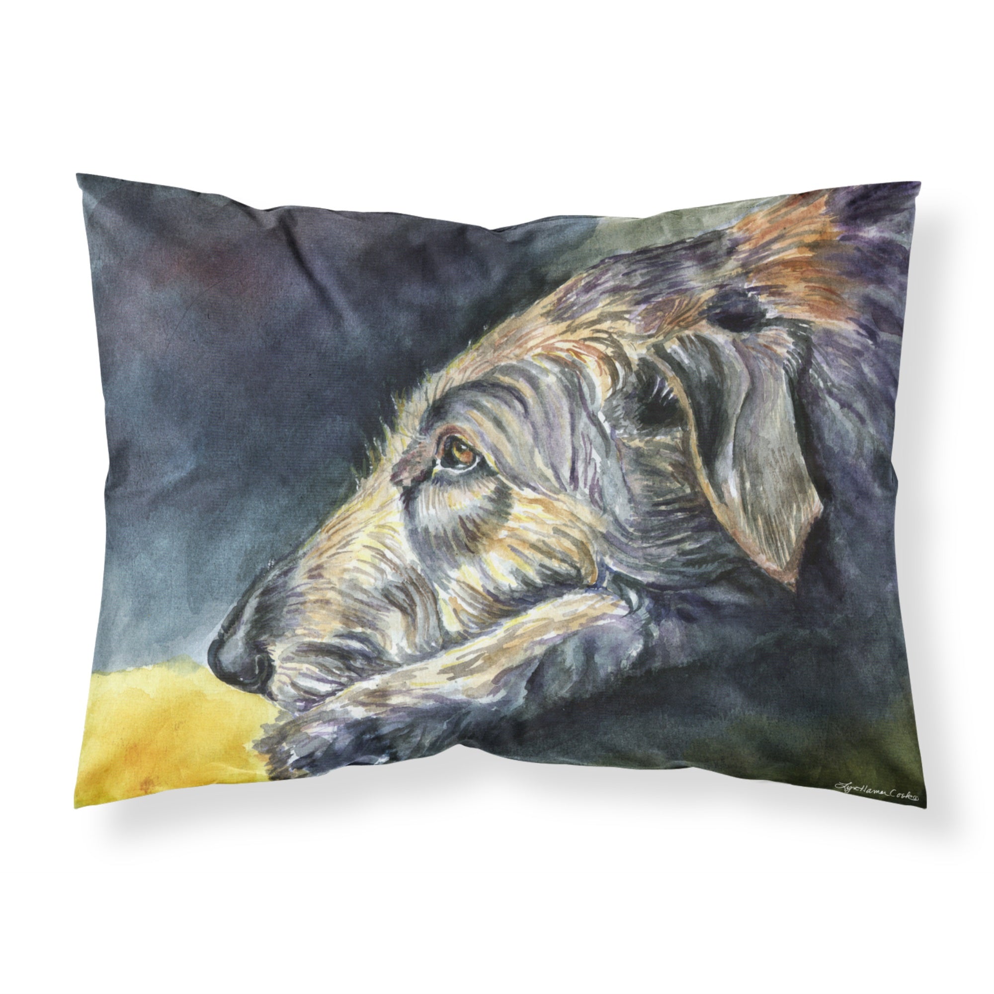 'Caroline'S Treasures 7353Pillowcase Irish Wolfhound Sleeper Fabric Standard Pillowcase, Large, Multicolor'
