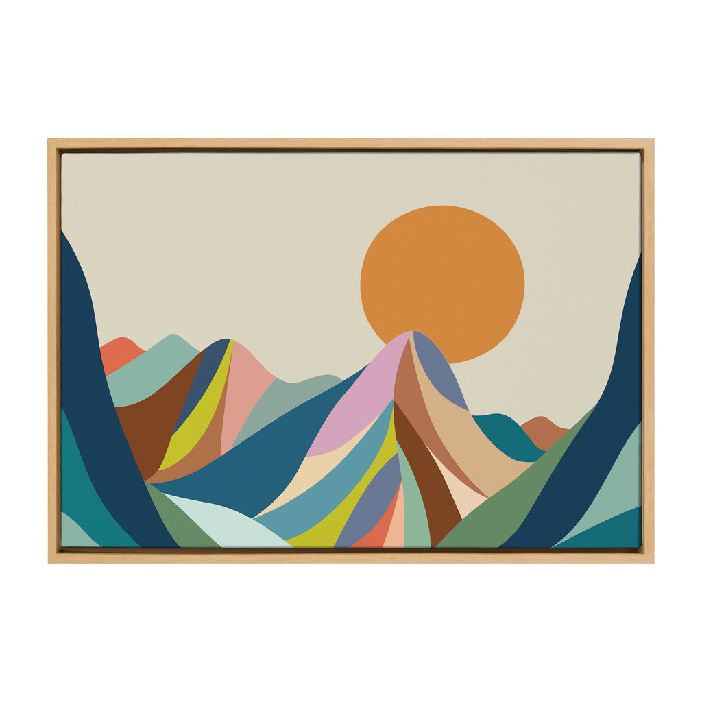 Sylvie Mountains Crop Framed Canvas by Rachel Lee of My Dream Wall