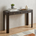 52 Inch Espresso Wood Console Table With Three Drawers