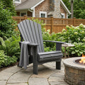 24 Gray Heavy Duty Plastic Outdoor Adirondack Chair