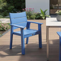 26 Blue Heavy Duty Plastic Outdoor Dining Chair