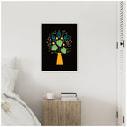 Sylvie Floral Yellow Vase Framed Canvas by Amber Leaders