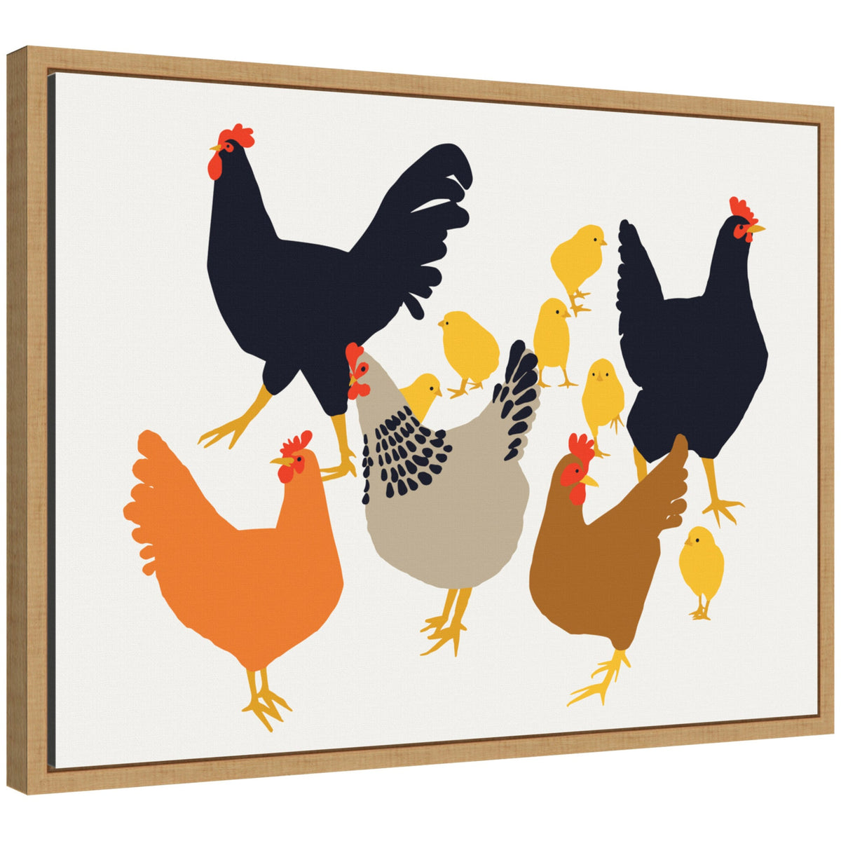 Sylvie Urban Flock Framed Canvas by Hannah Beisang