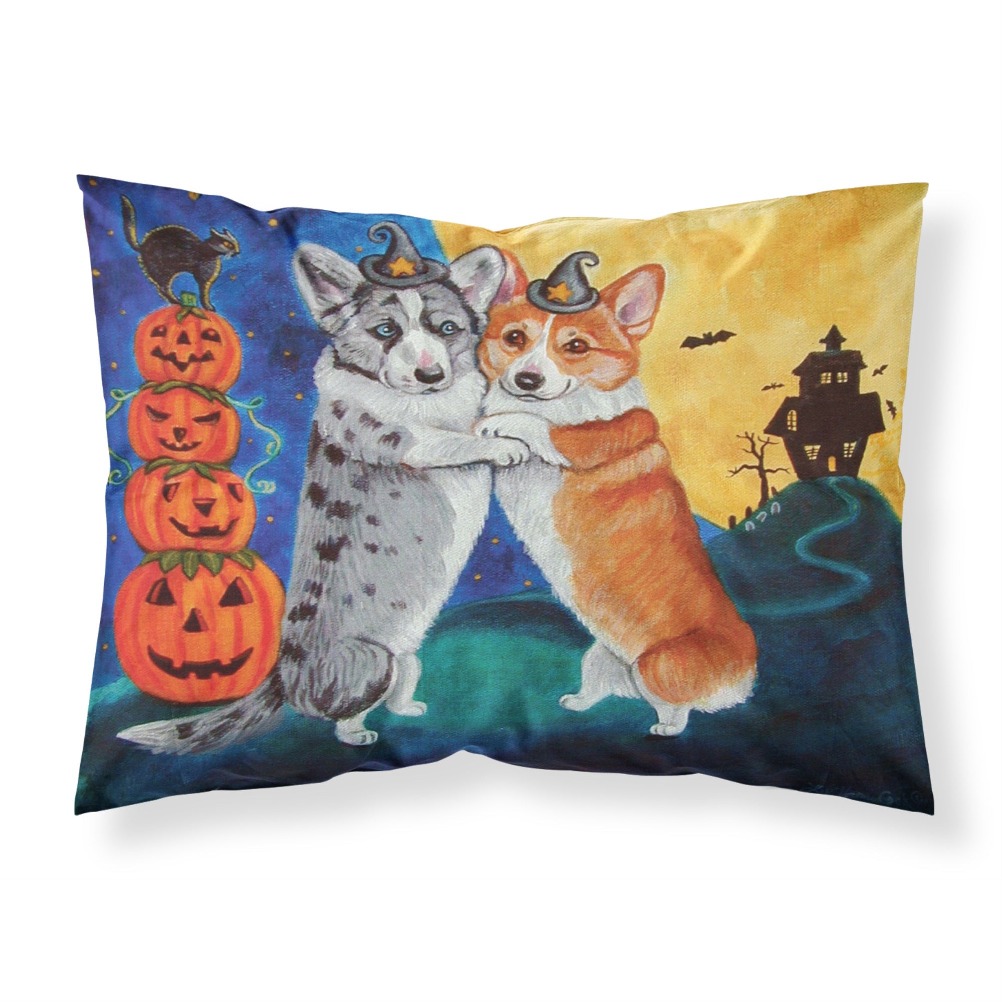 'Caroline'S Treasures Corgi Halloween Scare Fabric Standard Pillowcase 7413Pillowcase, Multicolor'