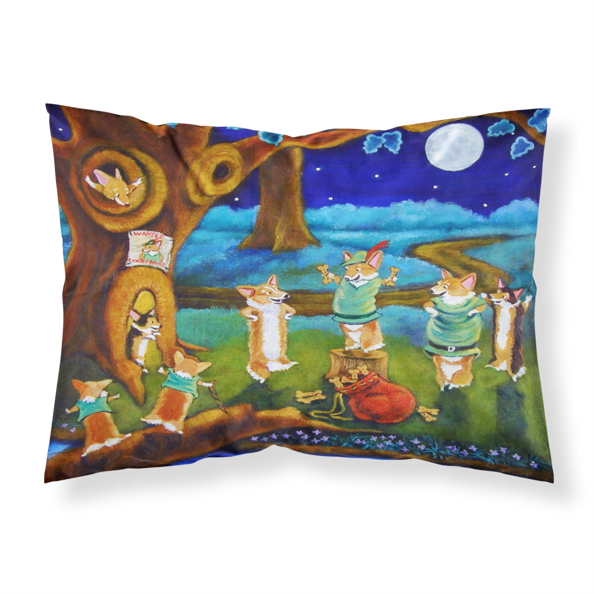 'Caroline'S Treasures Corgi Robin Hood Fabric Standard Pillowcase 7415Pillowcase, Multicolor'