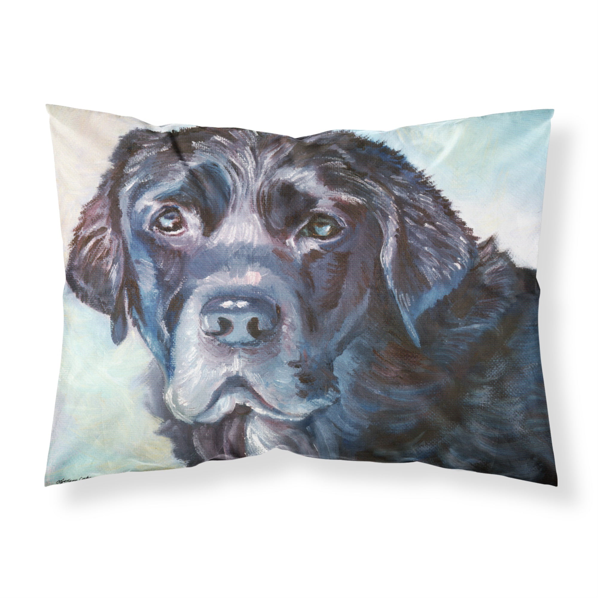 'Caroline'S Treasures Black Labrador Face Fabric Standard Pillowcase 7419Pillowcase, Multicolor'