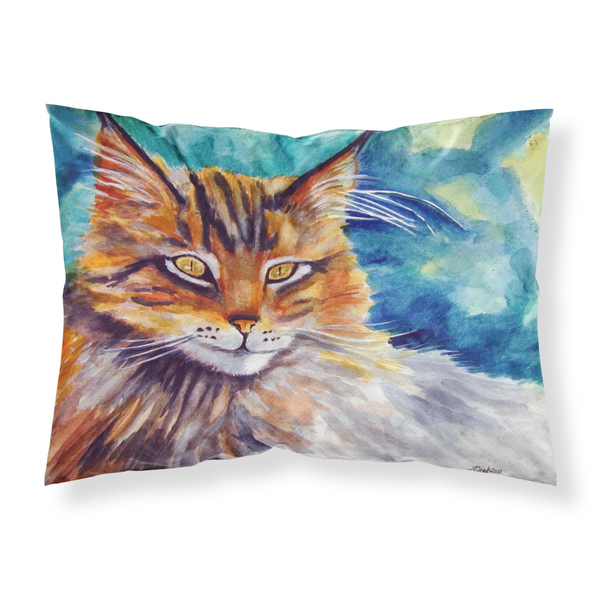 'Caroline'S Treasures Maine Coon Cat Watching You Fabric Standard Pillowcase 7421Pillowcase, Multicolor'