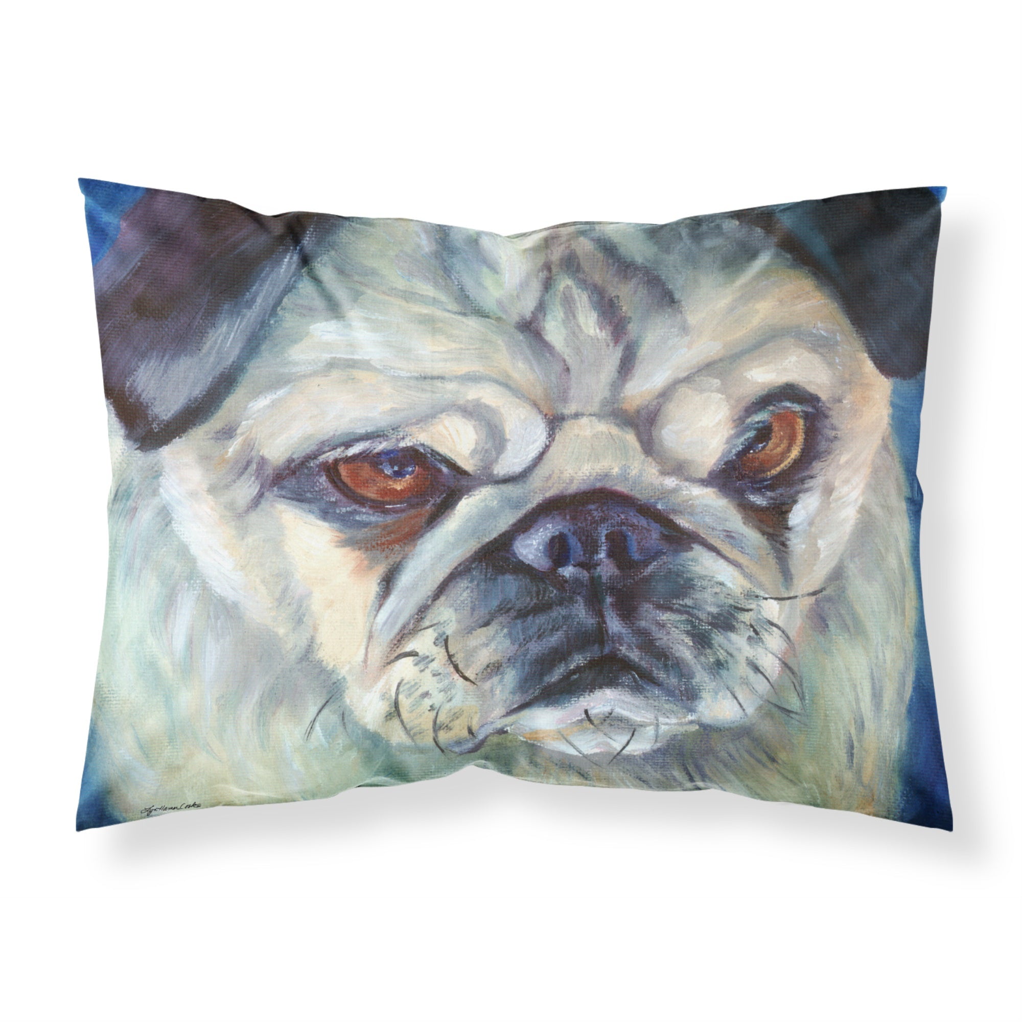 'Caroline'S Treasures Pug In Thought Fabric Standard Pillowcase 7422Pillowcase, Multicolor'
