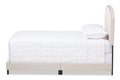 Baxton Studio Lexi Modern and Contemporary Light Beige Fabric Upholstered Queen Size Bed