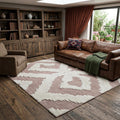 10 X 13 Pink And White Area Rug
