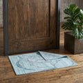 2 X 3 Aqua And Blue Abstract And Geometric Reversible Hand Tufted Area Rug