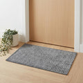 2 X 3 Gray And Silver Geometric Hand Woven Area Rug