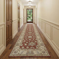 10 Red Brown And Ivory Wool Oriental Hand Tufted Area Rug