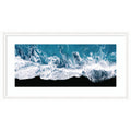 Framed Art Minimalist Ocean Waves on the Black Beach in Iceland Panel by Michael Schauer