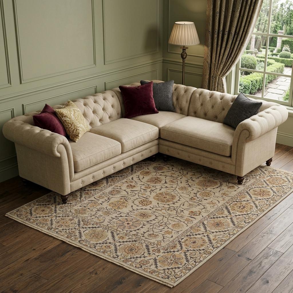 9 X 13 Tan Gray And Red Wool Oriental Hand Knotted Area Rug