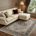 8 X 10 Blue Gray And Taupe Wool Medallion Hand Knotted Area Rug