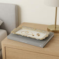 12 Blue Gray Silver And Gold Metal Handmade Trinket Tray