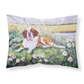 'Caroline'S Treasures ''Saint Bernard In Flowers'' Printed, Polyester Envelope Closure Pillowcase, Standard, Multicolor'
