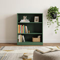 36 Green Solid Wood Adjustable Three Tier Library Bookcase