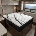 14 Inch Graphite And Titanium Infused Short Queen 60 x 74 Gel Memory Foam Firm Hybrid Mattress