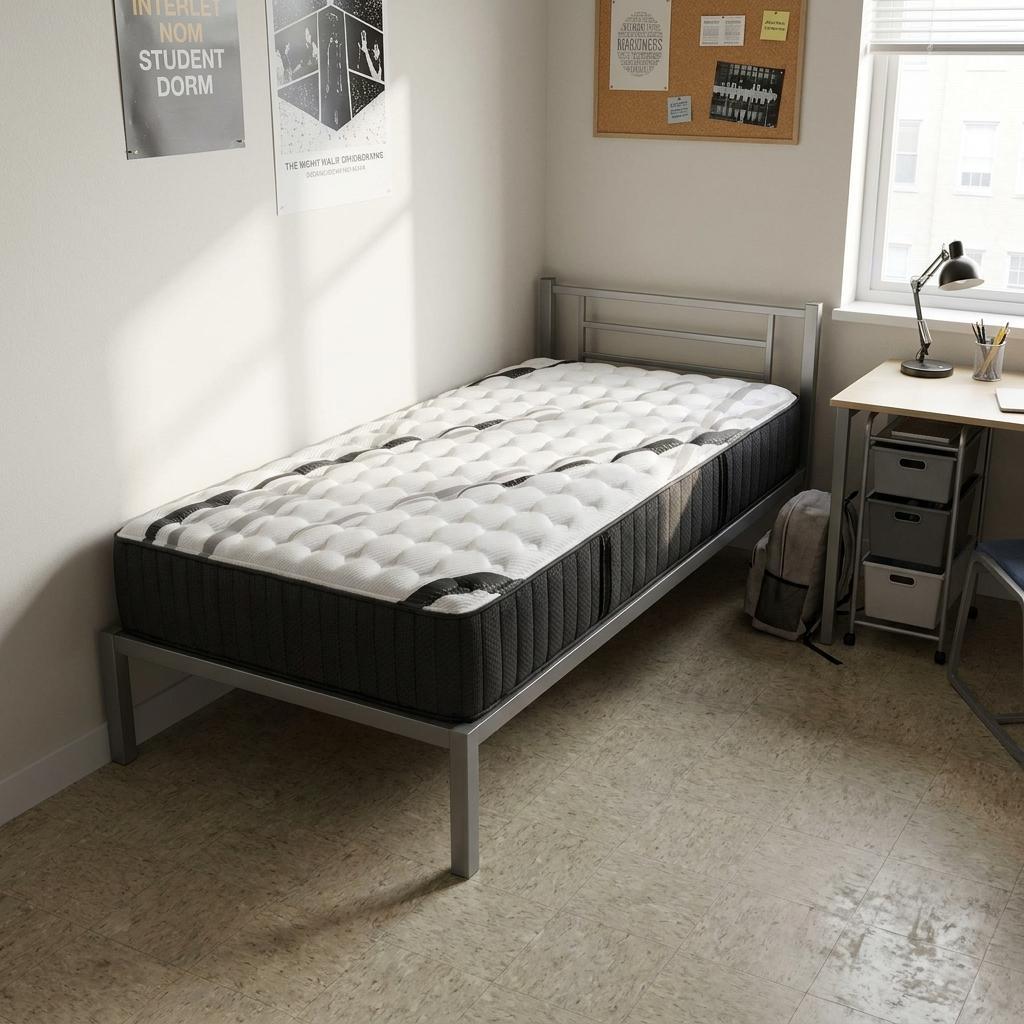 14 Inch Graphite And Titanium Infused Twin XL Gel Memory Foam Medium Hybrid Mattress