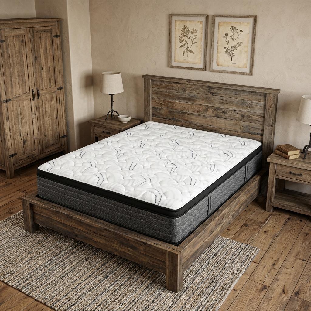 12 Inch Split California King Foam Plush Euro Top Hybrid Mattress