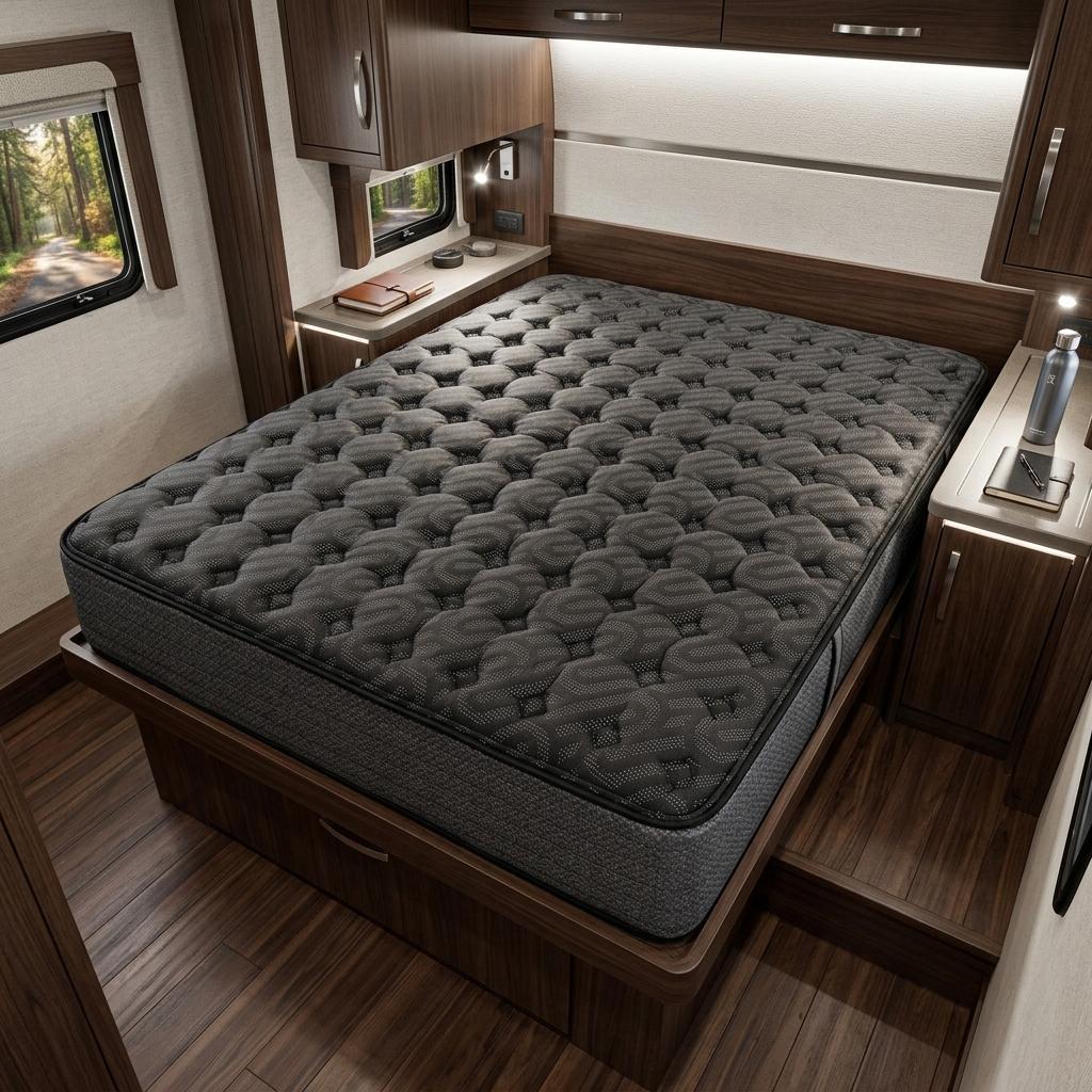 13 Inch Copper Infused RV King 72 x 80 Gel Memory Foam Firm Hybrid Mattress