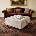 34 Inch Gray And Black Rolling Chenille Tufted Ottoman With Storage