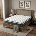 14 Inch Full Double Memory Foam Medium Euro Top Hybrid Mattress
