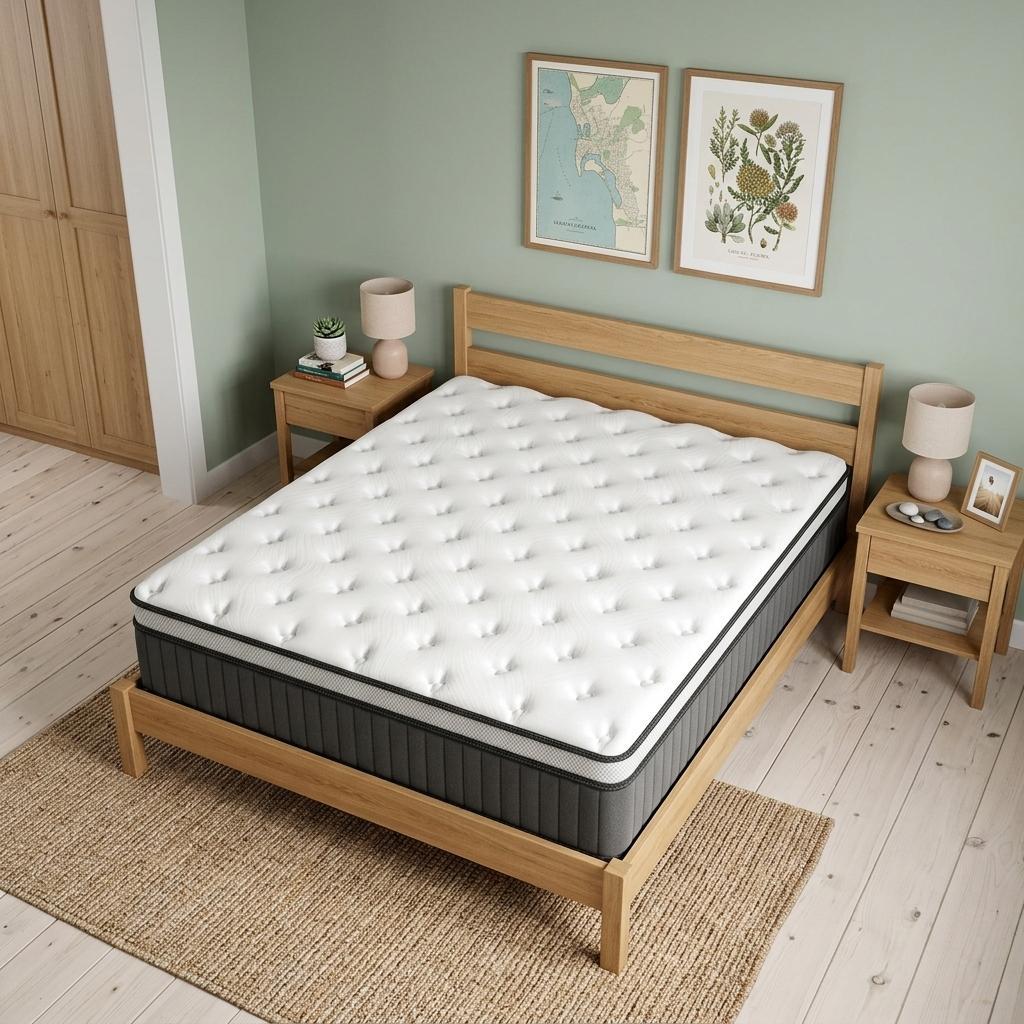 14 Inch King Memory Foam Medium Euro Top Hybrid Mattress