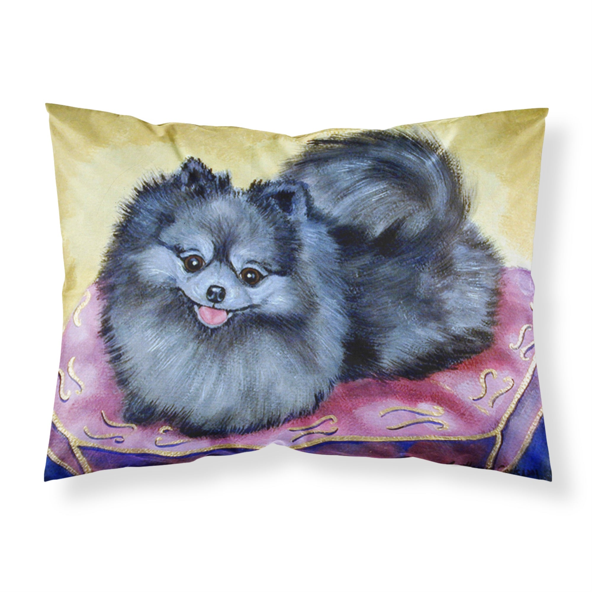 'Caroline'S Treasures 7503Pillowcase Pomeranian Moisture Wicking Fabric Standard Pillowcase, Large, Multicolor'