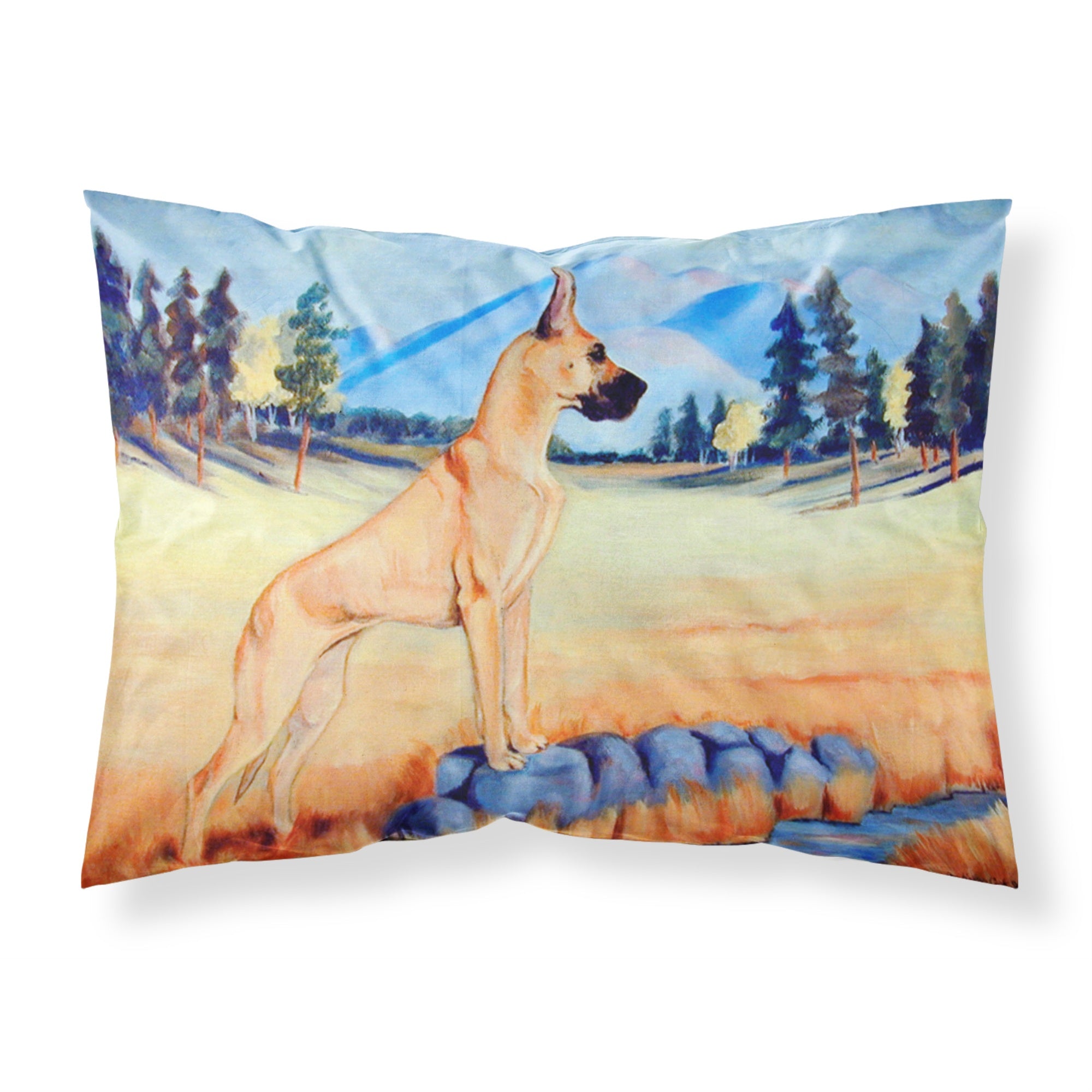 'Caroline'S Treasures 7504Pillowcase Great Dane Moisture Wicking Fabric Standard Pillowcase, Large, Multicolor'