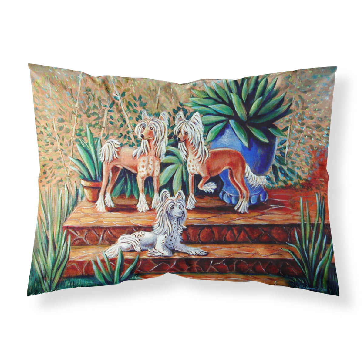 'Caroline'S Treasures 7505Pillowcase Chinese Crested Moisture Wicking Fabric Standard Pillowcase, Large, Multicolor'