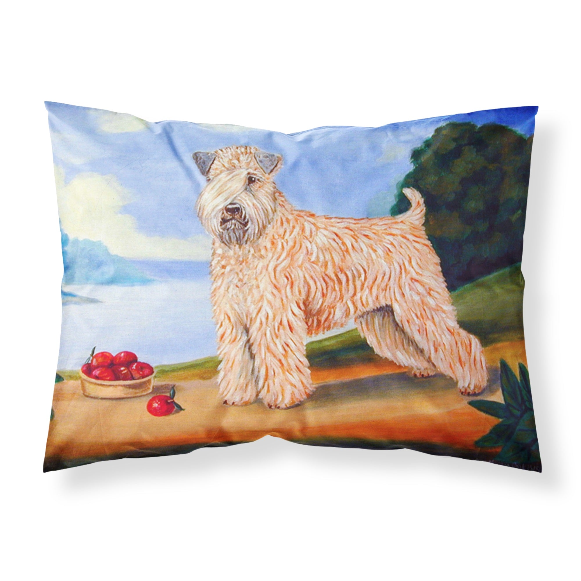 'Caroline'S Treasures 7509Pillowcase Wheaten Terrier Soft Coated Moisture Wicking Fabric Standard Pillowcase, Large, Multicolor