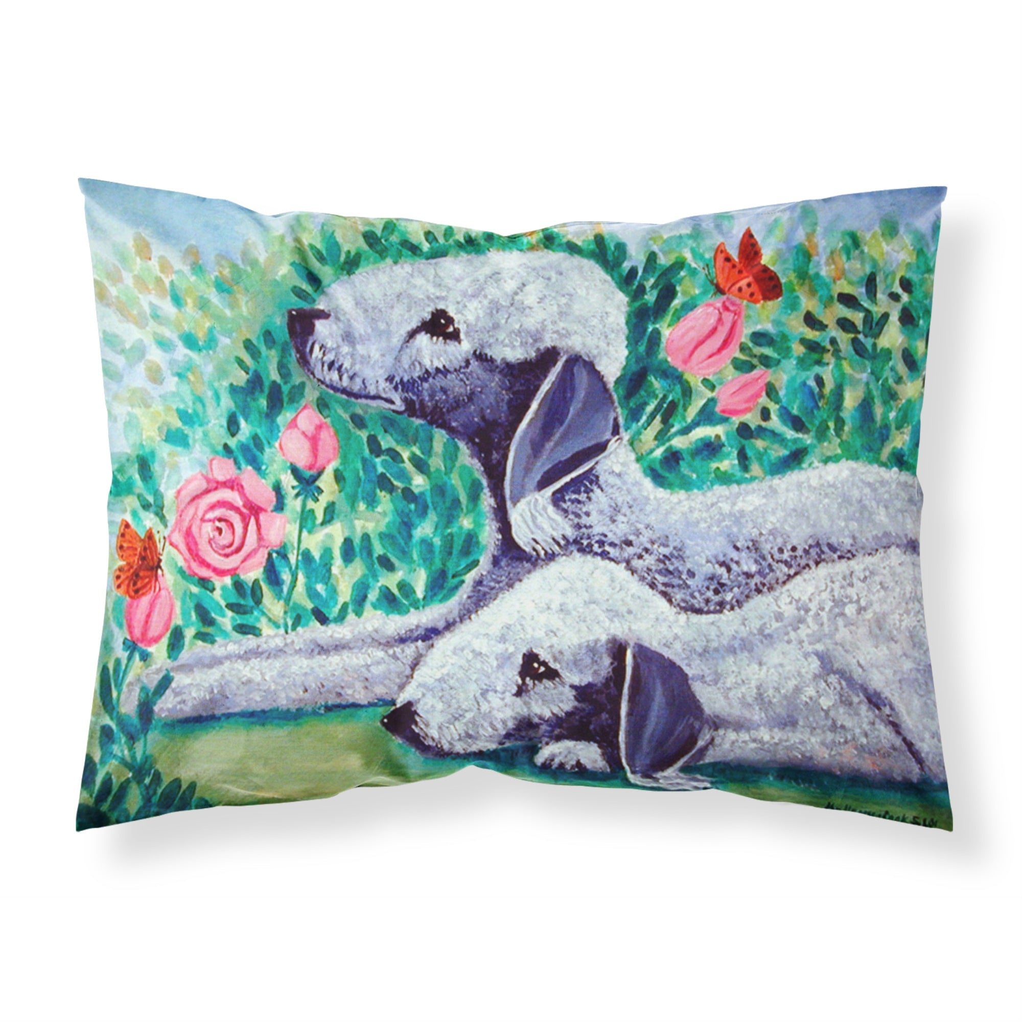 'Caroline'S Treasures 7512Pillowcase Bedlington Terrier Moisture Wicking Fabric Standard Pillowcase, Large, Multicolor'