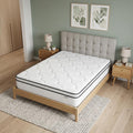 12 Inch Full Double Gel Memory Foam Medium Chevron Hybrid Mattress