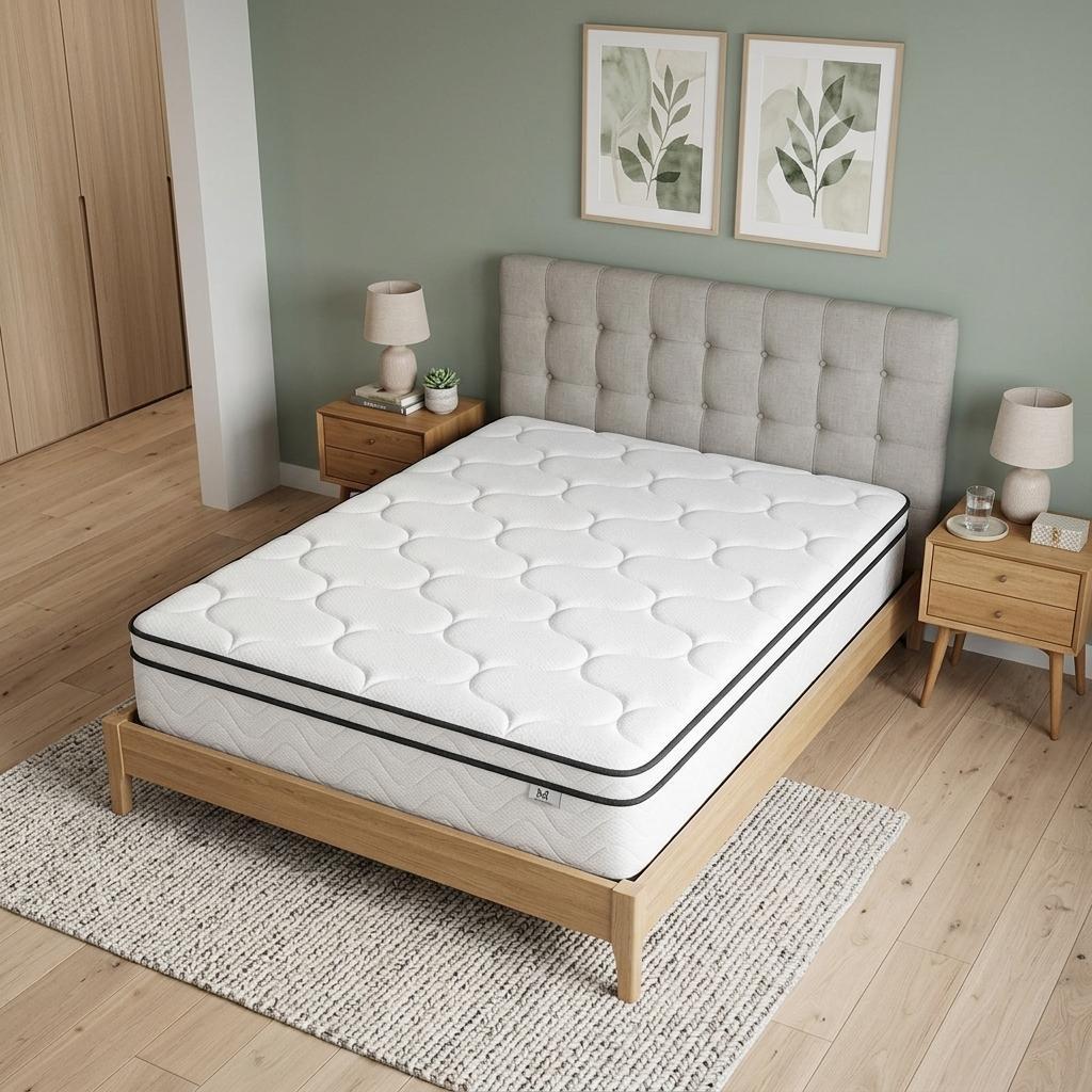 12 Inch Full Double Gel Memory Foam Medium Chevron Hybrid Mattress