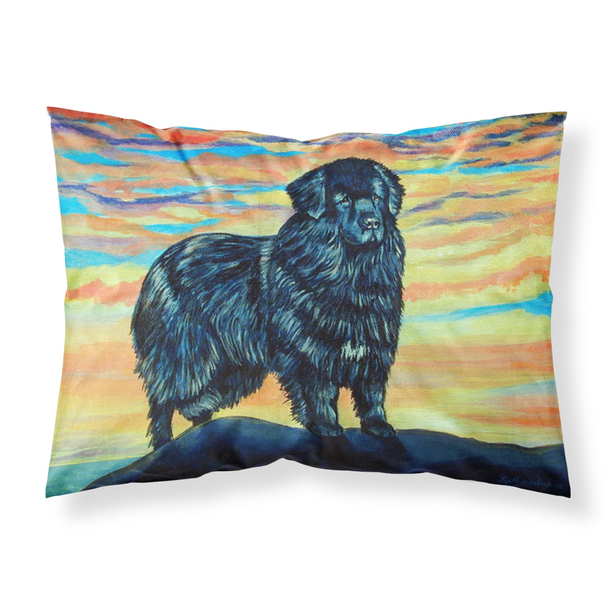 'Caroline'S Treasures 7518Pillowcase Newfoundland Moisture Wicking Fabric Standard Pillowcase, Large, Multicolor'