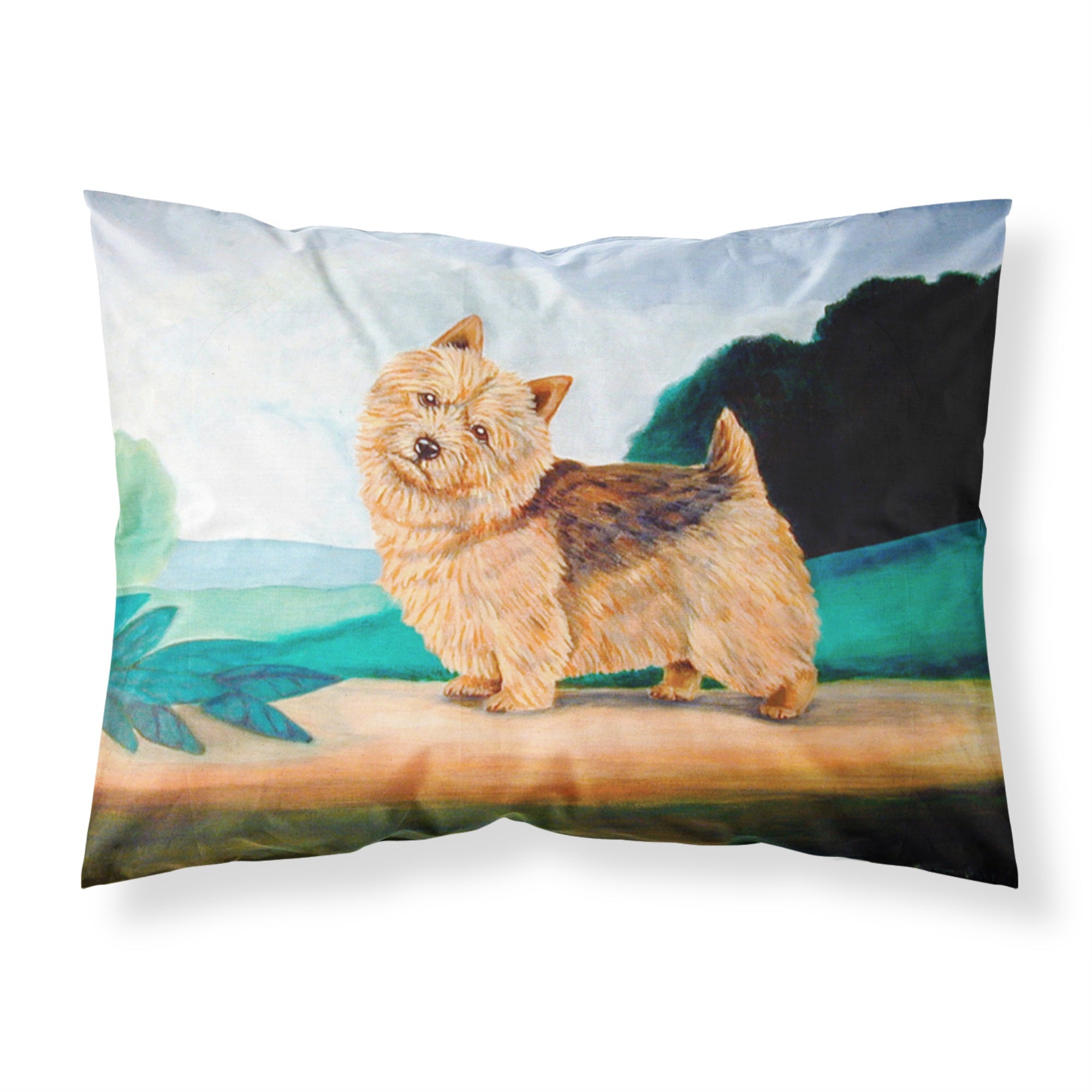 'Caroline'S Treasures 7519Pillowcase Norwich Terrier Moisture Wicking Fabric Standard Pillowcase, Large, Multicolor'