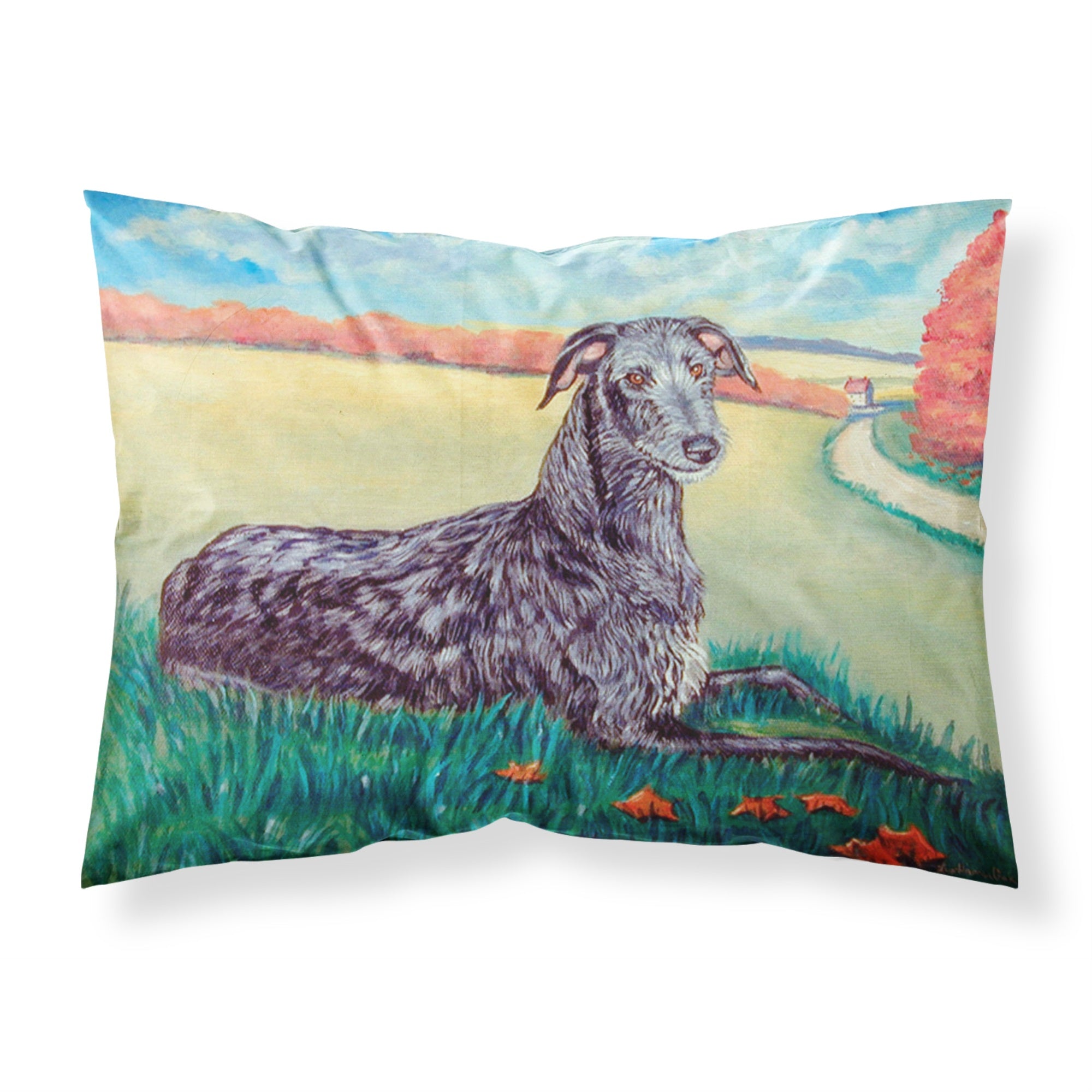 'Caroline'S Treasures 7521Pillowcase Scottish Deerhound Moisture Wicking Fabric Standard Pillowcase, Large, Multicolor'