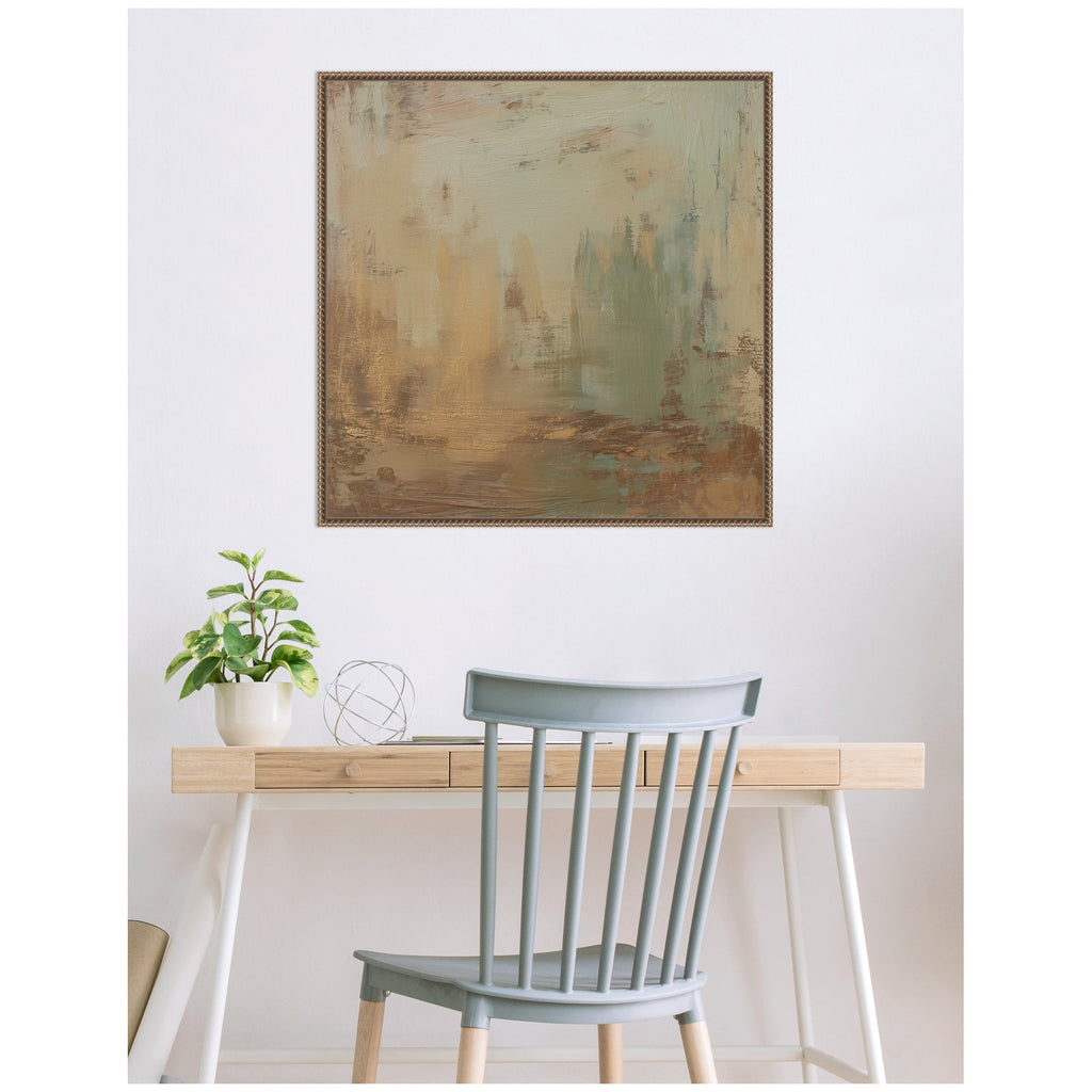 Sage Horizon No. 4 by Amy Lighthall Framed Canvas Wall Art Print